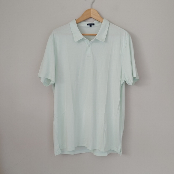 Patrick Assaraf Silk Cotton 2 Button Polo T-Shirt Size XXL Light Mint - Picture 4 of 16